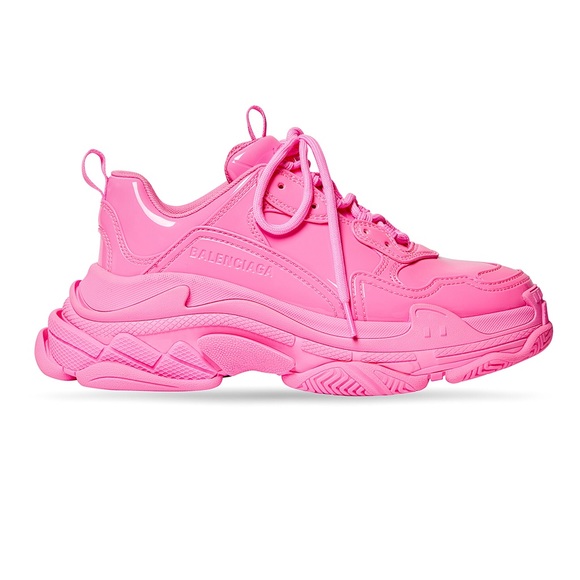Barbie Pink BALENCIAGA Triple S - Shiny Latex Pink Rubber - Size EUR 36 / Size 6 - Picture 9 of 15